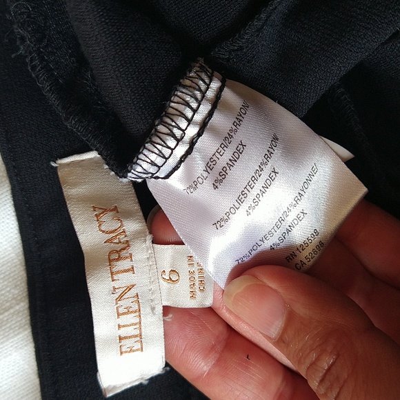 Ellen Tracy Black Wide Leg Casual Stretch Pants - Picture 15 of 15